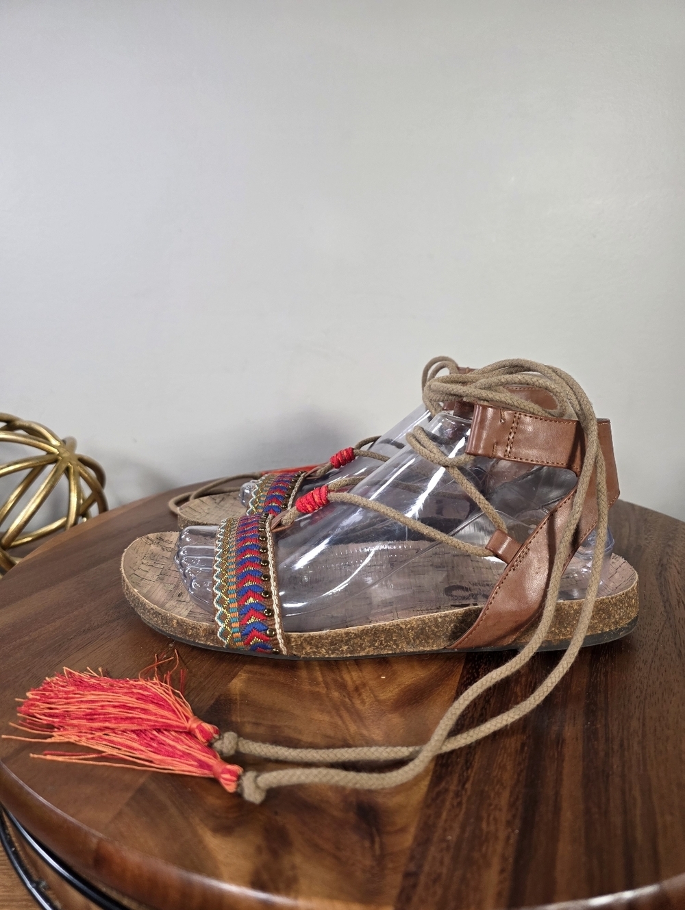 Circus by Sam Edelman Kerri Boho Gladiator Lace-Up Sandals Festival Size 8.5 - Picture 8 of 16